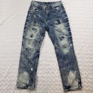GS 115 size 18 boys distressed acid wash jeans